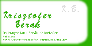 krisztofer berak business card
